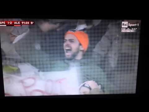 Gol bocalon spezia - Alessandria 1-2 coppa italia
