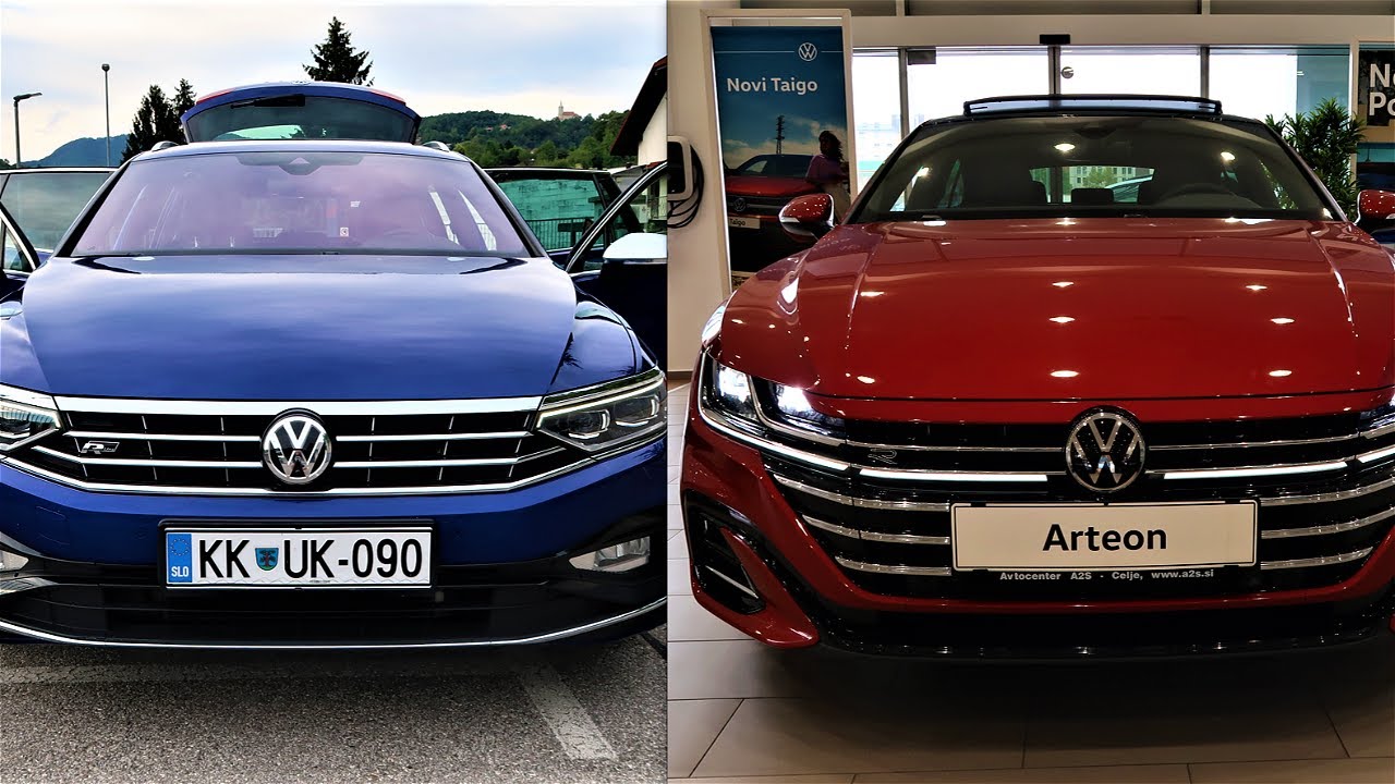 2022 Volkswagen PASSAT R Line vs ARTEON R Line - Headlights Comparison ...