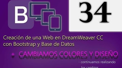 Cap 34 - Creación de una web en DreamWeaver CC con Bootstrap y Base de Datos