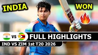 India Vs Zimbabwe 1st T20 Match 2026 Full Highlights | Ind Vs Zim screenshot 1