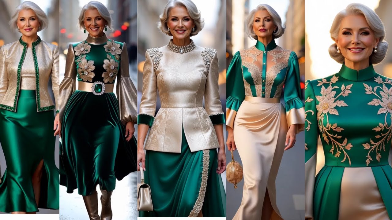 Emerald Green & Champagne | Chic Street Style for Women 30+