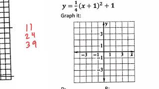 2.7 notes day #2 graphing parabolas when a is not 1