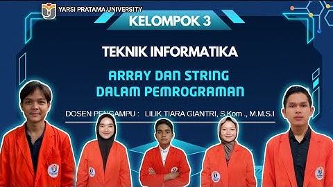UAS PEMROGRAMAN DASAR || KELOMPOK 3 || ARRAY & STRING