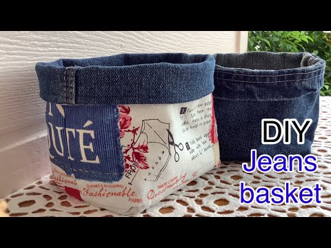 Video: How To Make A Basket Of Old Jeans With Your Own Hands
