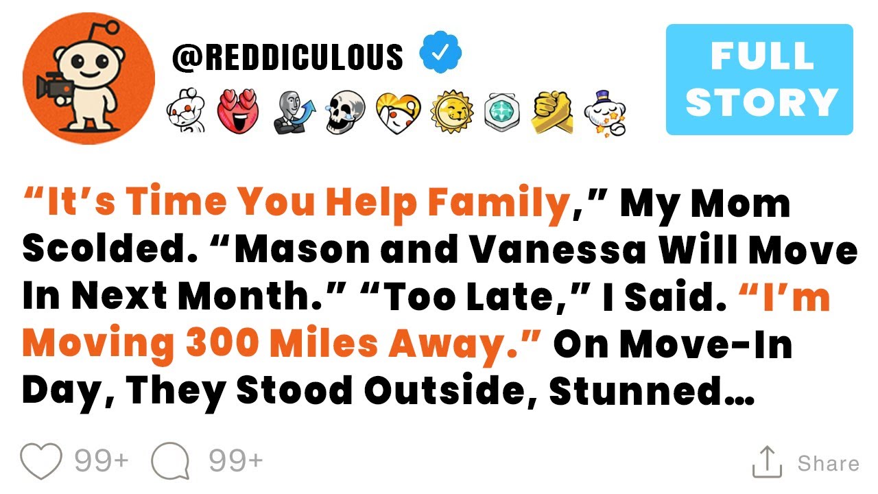 «Пора тебе помогать семье», — отругала меня мама. «Мейсон и Ванесса переедут к нам в следующем ме...