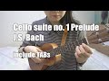 Bach - Cello suite no.1 prelude (ukulele classic) with TABs