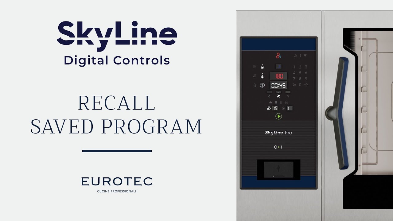 Recall a Saved Program | Electrolux SkyLine Premium & Pro | Eurotec Australia