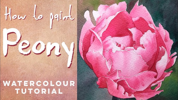 Romantic Florals Peony Watercolor for Beginners Easy Art Painting Kit DIY  Flower Paint by Number — Pink Puddle Studio