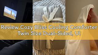 Review Cozy Bliss Cooling Comforter Twin Size Dual-Sided, Ultra-Soft Cooling Blankets for Hot Sleepe