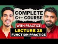 lec 28 | Placement Problems on Functions | Functions in C++ | C++ Complete Course | LearnYard