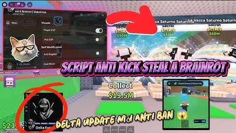 Cách hack steal a brainrot Script antin kick cướp brainrot chạy nhanh cực ngon