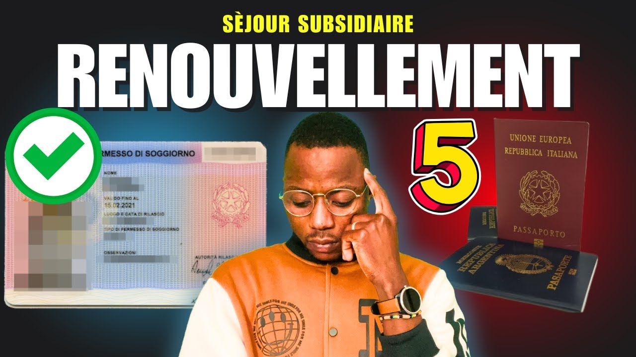 COMMENT RENOUVELER LE TITRE DE SÉJOUR SUBSIDIAIRE DE 5 ANS - YouTube
