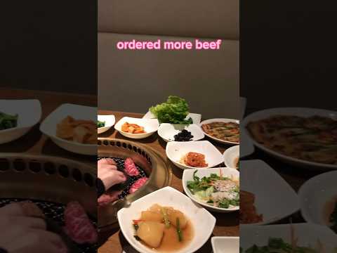 K-BBQ wagyu beef with lotz of banchan 🤩韓国風バーベキューとおかず