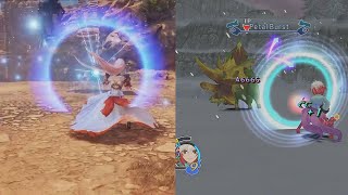 Shionne / Pascal comparison combo
First time I saw the Shionne trailer, instantly thought of Pascal. Not the first time a few artes carried over from a previous character in the series, but I was super excited by how similar they were to my favorite character =03! This is just me mimicking the combo in Graces, with a side-by-side comparison portion at the end at similar speed.
Cheat Engine was used to set most of my A artes on the B buttons, so I can play in the traditional sense. It was also used to manipulate the camera to give a similar look to Arise, as opposed to the over-the-top, angled view.
Music(Pascal only portion): Dirk Richter - First Flight Shionne / Pascal comparison combo