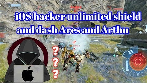 hacker on iOS with unlimited shield and dash Ares Arthur War Robots gameplay