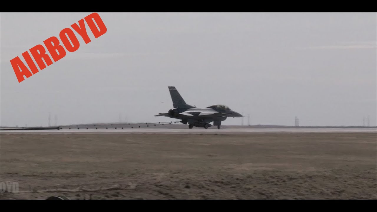 F16 Arresting Cable Test Denver Airport YouTube