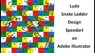 Ludo Snake Ladder Design - Speedart on Adobe illustrator screenshot 5