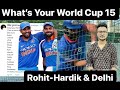 Indias 15member squad for t20 world cup kohli in hardik pandya in  sanju out kl rahul  dube in