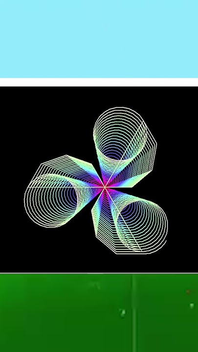 Python turtle graphics code-Triple folded shape design. - YouTube