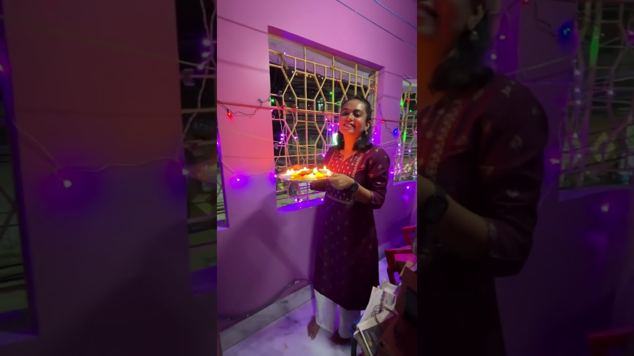 Diwali Celebration 2025| Diya Decoration |Fire Crackers & Kali Puja #diwali  #diwali2025 #shorts