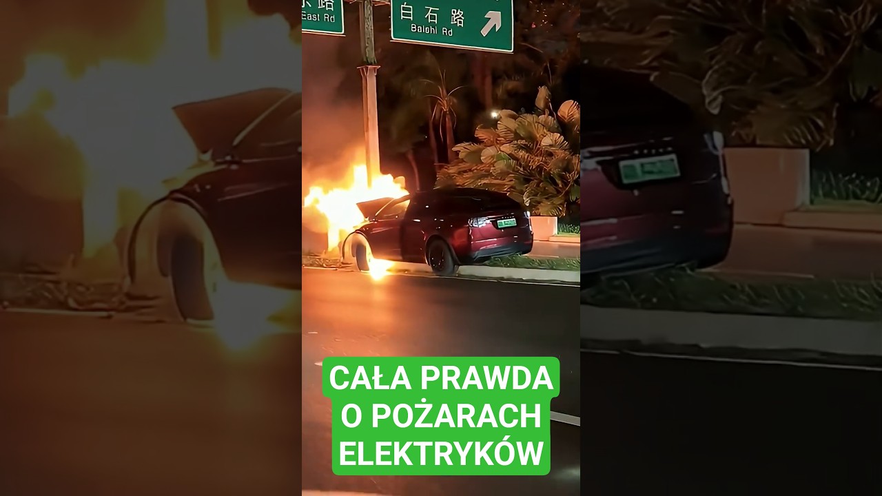 Płonące elektryki? Sprawdziliśmy statystyki! #samochodyelektryczne #pożar #ev #elektromobilność