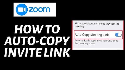 How To Automatically Copy Invite Link On Zoom | Zoom Tutorial