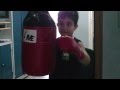 Murilo treinando boxe