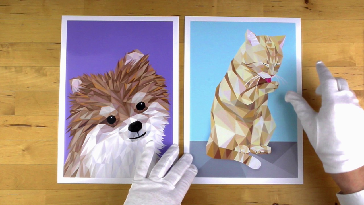 Digitaldrucke aus den Serien "Hunde" und "Katzen" by Moitao