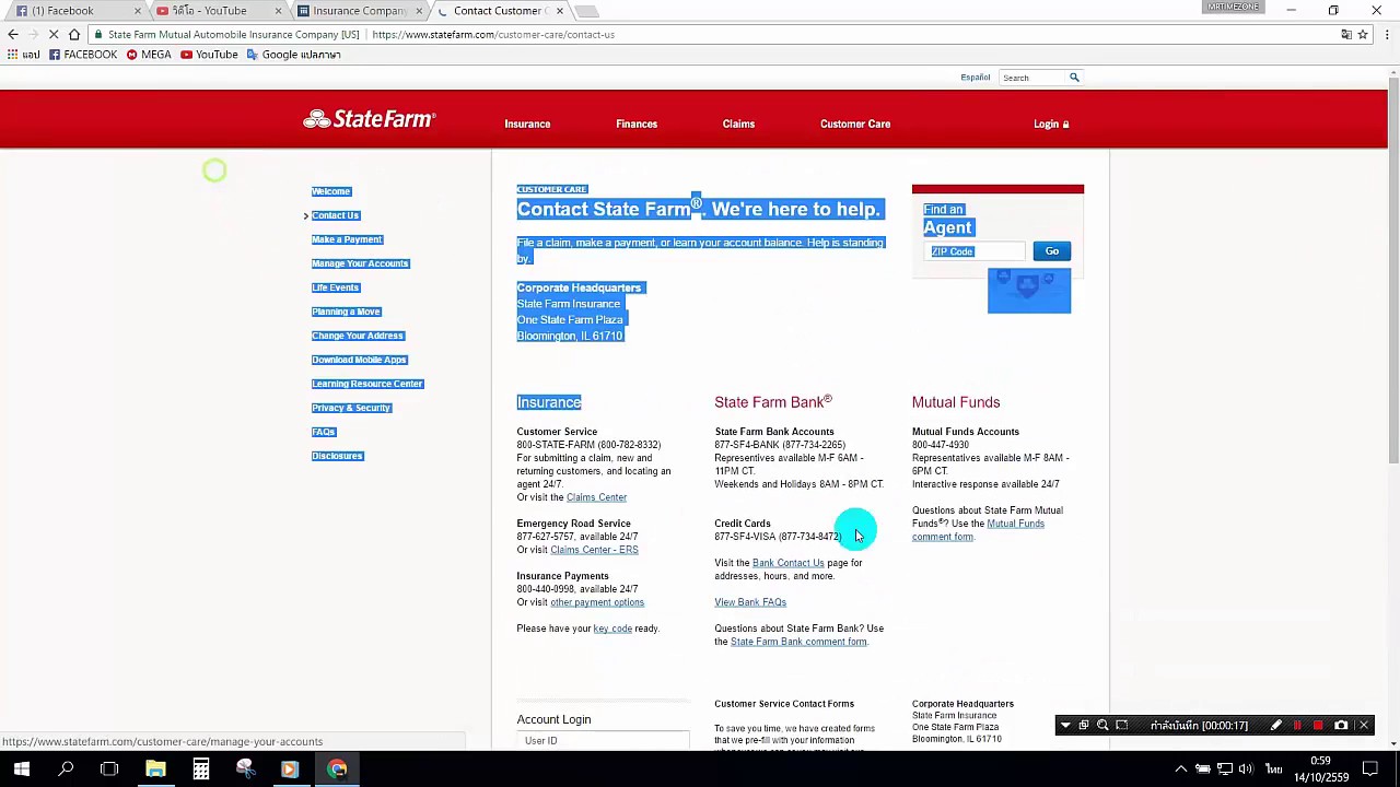 customer service state farm
