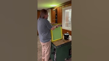 Perfect method of coating screens #screenprinter #customapparel #screenprinting #printlife