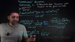 Calculus 1 Chain rule, Product Rule, Quotient Rule Problems