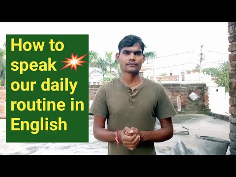 How to speak a daily routine in English|how to speak English fluently ...