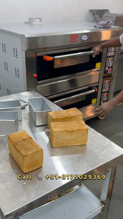 2 Deck Oven With Bread Slicer | Bakery Equipments | Bread, Bun, Rusk Factory Making Process #bakery