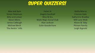 Virtual Pub Quiz, Live! Saturday 21st May