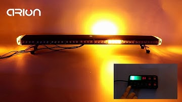 47" LED Strobe Light Bar Flashing Emergency Warning Car Truck lightbar W/ Brake Turn Lights Amber