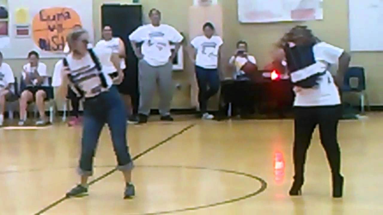 Teachers from Luna middle school dancing YouTube