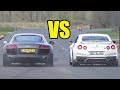 NISSAN GTR R35 vs AUDI R8 V10  🔥DRAG RACE🔥