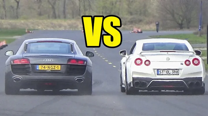 NISSAN GTR R35 vs AUDI R8 V10  🔥DRAG RACE🔥