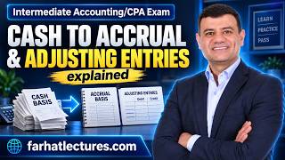 Cash to Accrual and adjusting Entries CPA Exam Practice Questions