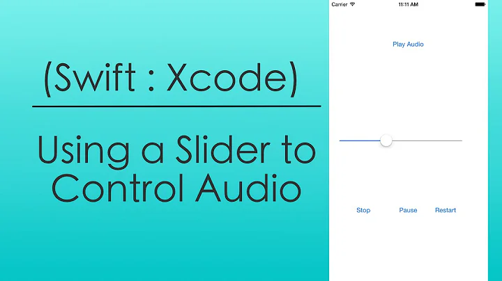 Using a Slider to Control Audio (Swift in Xcode)