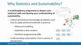 MSc in Statistics & Sustainability at Trinity College Dublin | Information Session