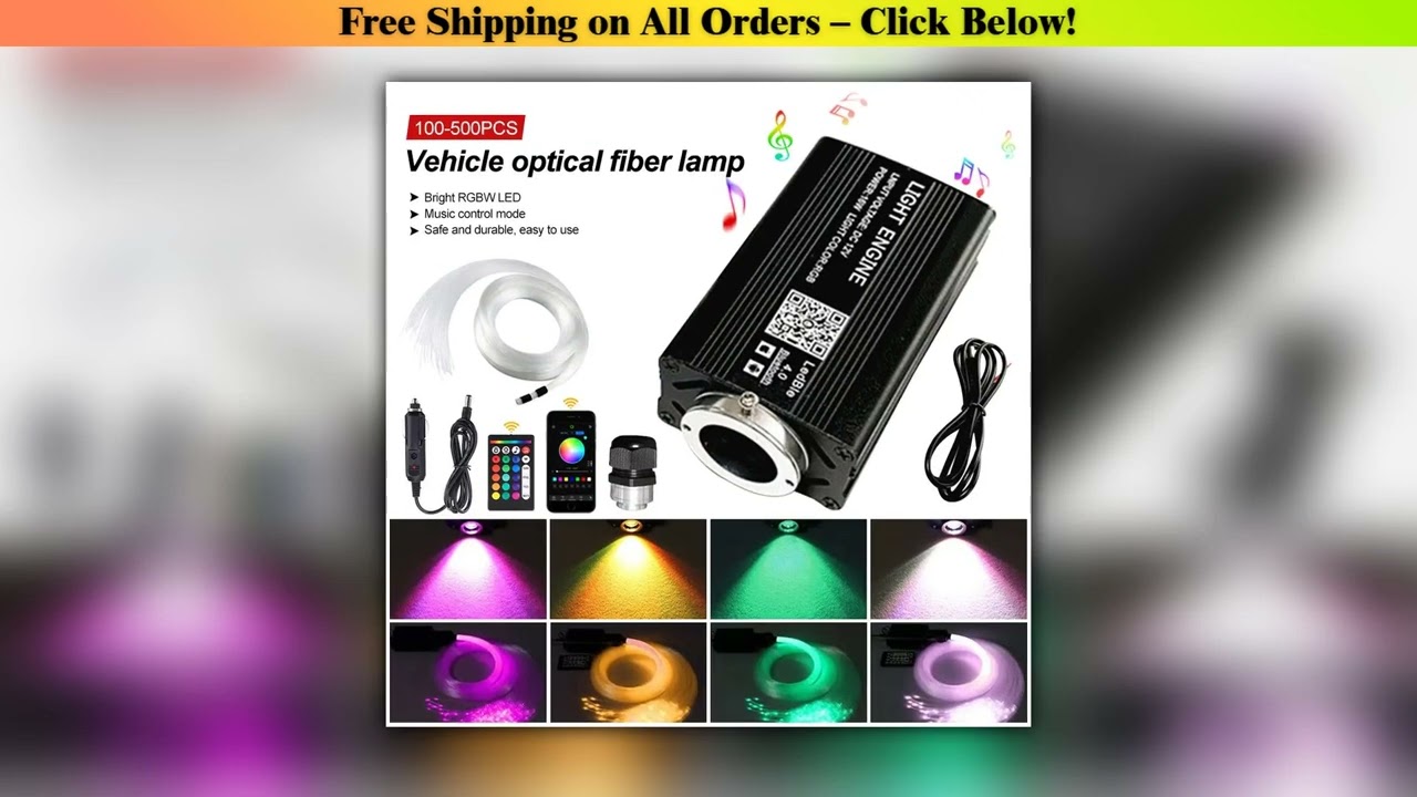 Car Starry Sky Light Auto Home Fiber Optic Lights Atmosphere Lamp Music Control Ceiling Lights RGB