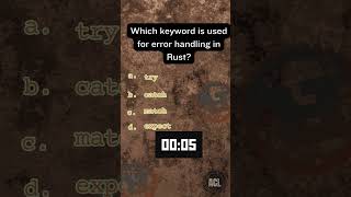 Rust Riddle: Which keyword is used for error handling in Rust...