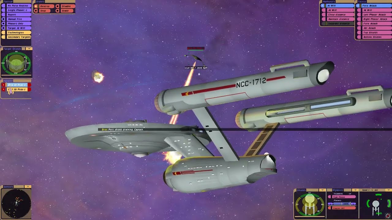 Star Trek Bridge Commander Kobayashi Maru The Original Series Era  STBC THAT IDIOT RAMMED ME