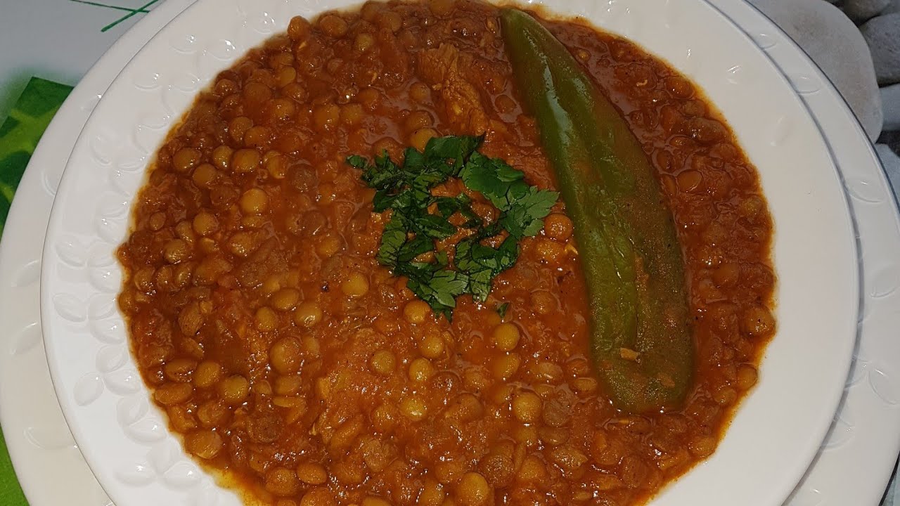 Lentilles tunisienne - مرقة عدس تونسية على طريقتي الخاصة