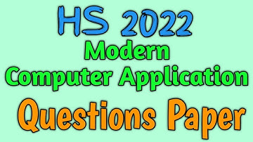HS 2022 Questions Paper Modern Computer Application WBCHSE
