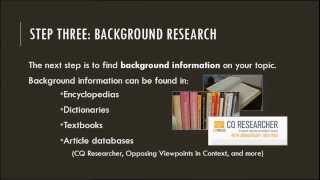 Research Minute: Narrowing Topics - Part 2