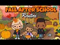 Family of 5 Fall After School Routine🍂 | toca life world