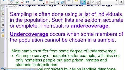 AP Stats - 4.1C - Inference and Sample Surveys - What Can Go Wrong