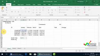 Basic Formulas for Microsoft Excel - Sum and Average